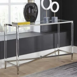 Outlet Moderner Konsolentisch Tomima Glastische|Konsolentische