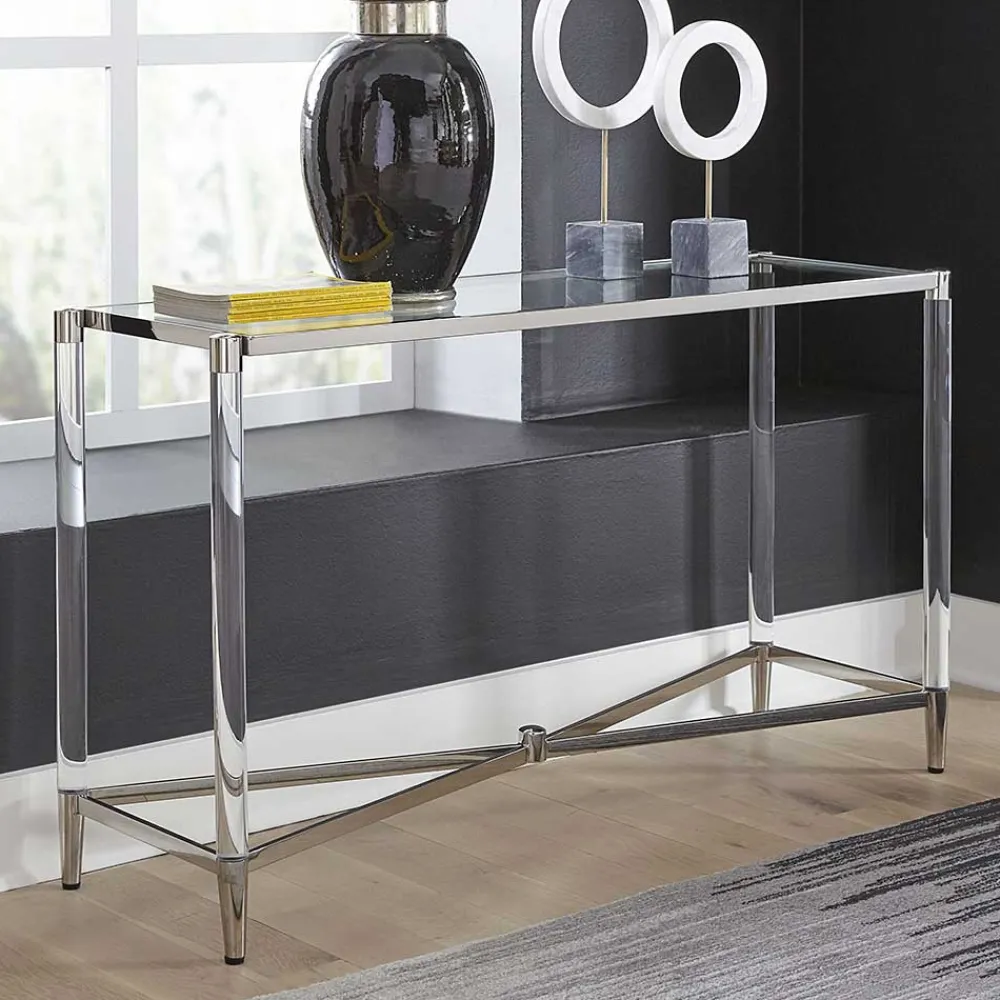 Outlet Moderner Konsolentisch Tomima Glastische|Konsolentische