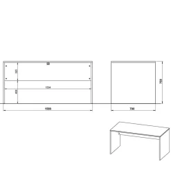 Moderner Schreibtisch Charin*Pharao24 Best