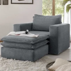 Sale Moderner Sessel mit Hocker Eltusa Relaxsessel