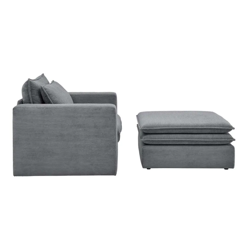 Sale Moderner Sessel mit Hocker Eltusa Relaxsessel