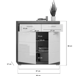 Clearance Modernes Garderoben Set Hayoran Garderobensets