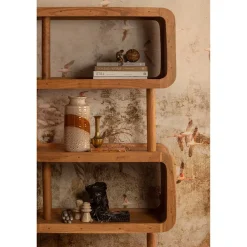 Clearance Modernes Holz Regal Swim Wohnzimmerregale|Massivholzregale