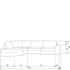 Clearance Modernes L Sofa Fredoco Polstermöbel|Wohnzimmercouch