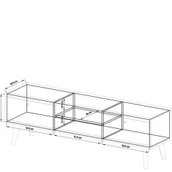 Clearance Modernes Lowboard Saladd Fernsehkommoden
