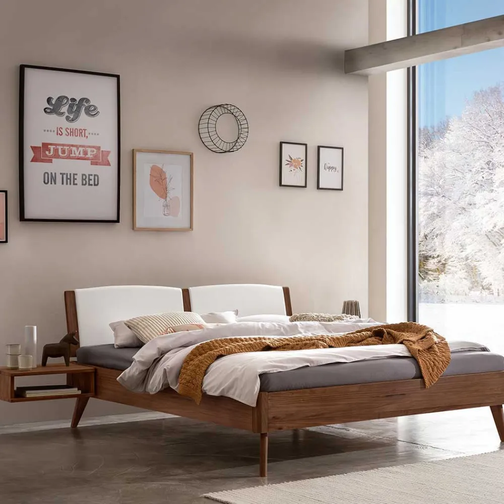 Outlet Nussbaum Doppelbett Stephanie Massivholzbetten