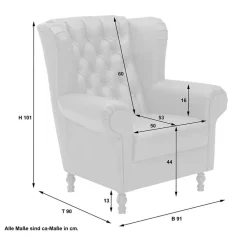 Ohrenbackensessel Glacita*Pharao24 Outlet