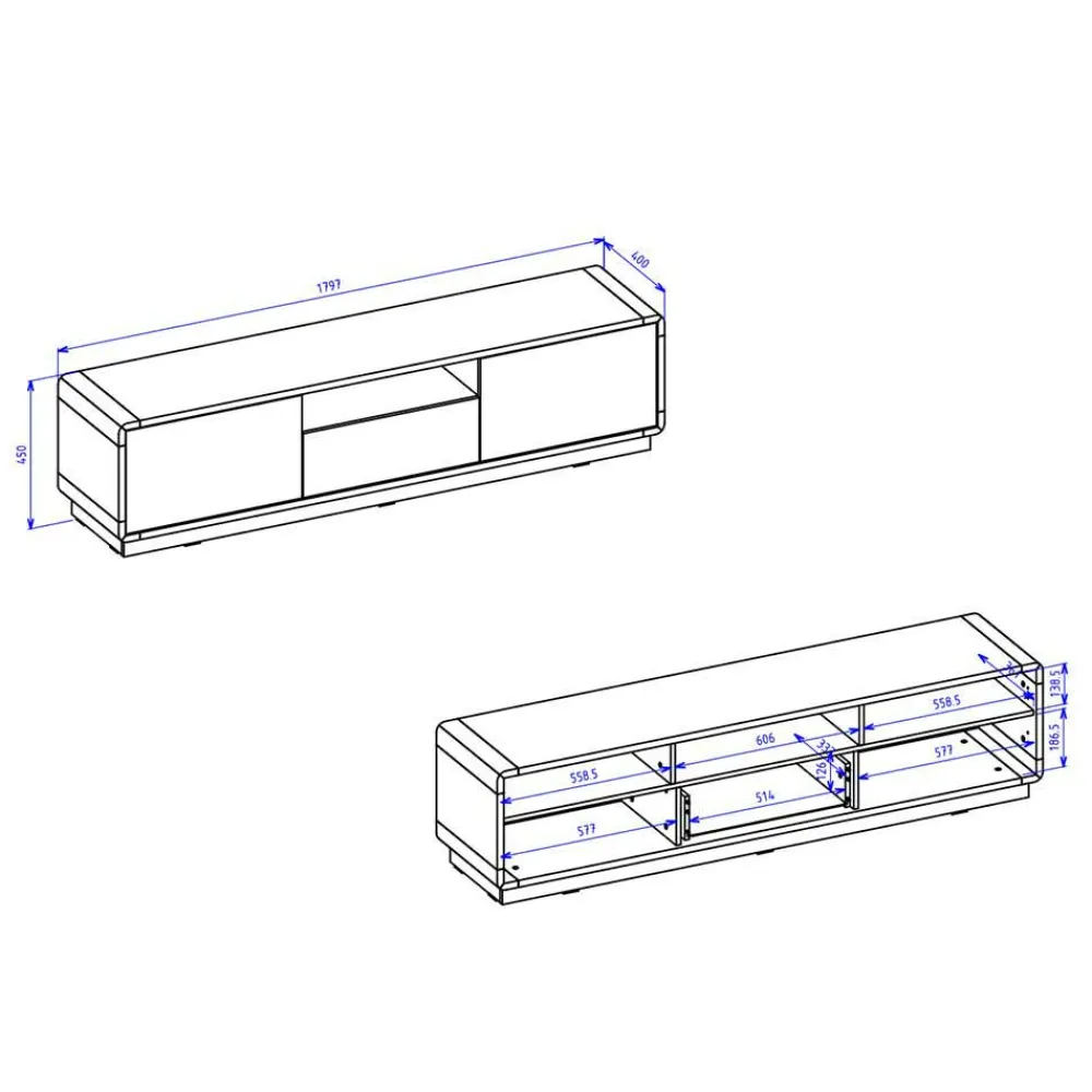 Phonomöbel Sismail Fernsehkommoden