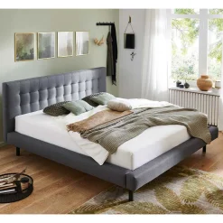 Best Polster Bett Hellgrau Ebruar Doppelbetten|Polsterbetten