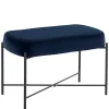 Discount Polsterbank Samt Blau Veromica Küchenbank|Sitzbänke