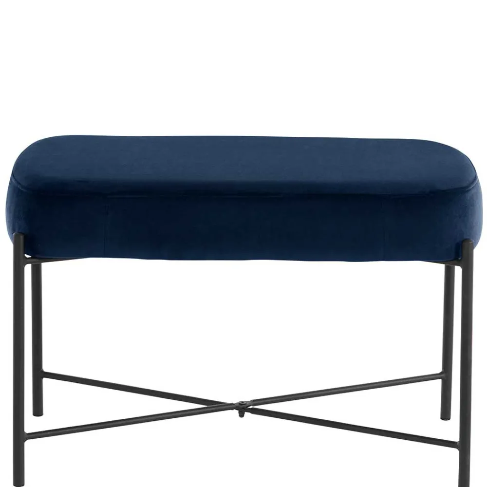 Discount Polsterbank Samt Blau Veromica Küchenbank|Sitzbänke