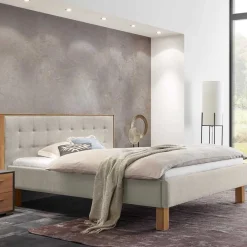 Sale Polsterbett in Beige Petrolina Polsterbetten