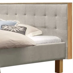 Sale Polsterbett in Beige Petrolina Polsterbetten