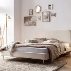 Polsterbettgestell Samt Joosu Einzelbetten|Polsterbetten