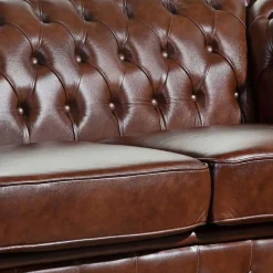 Sale Polstergarnitur Leder braun Wengton Tischgruppen|Essgruppe