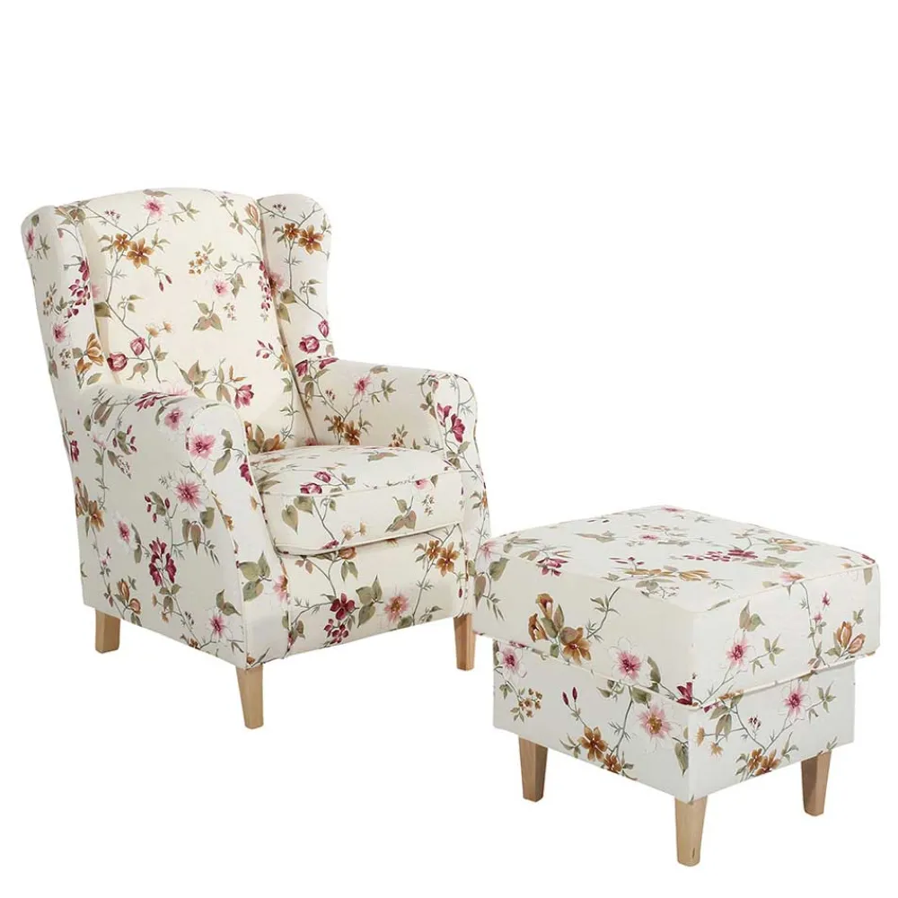 Polstersessel geblümt Foliage Polstermöbel|Wohnzimmer Sessel