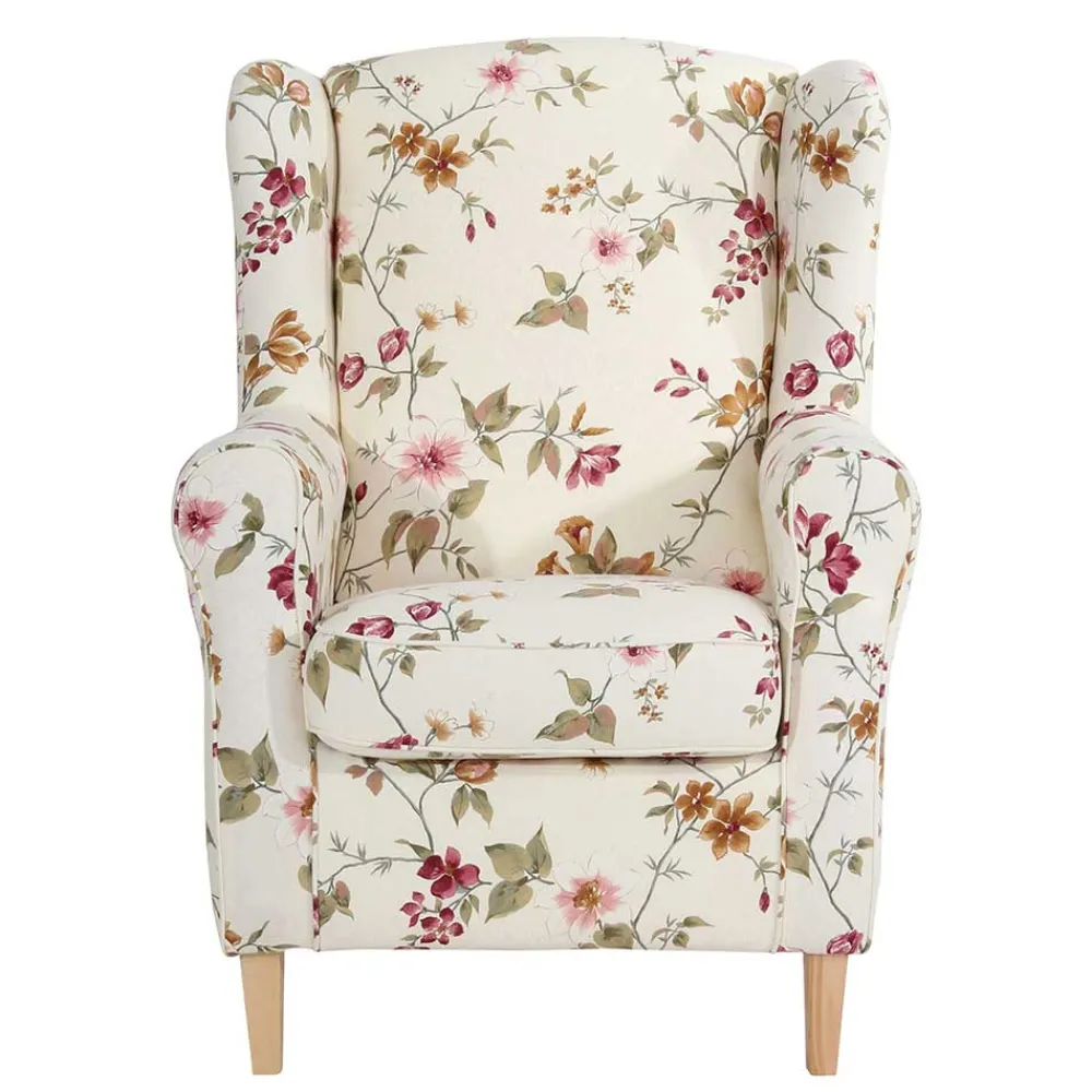 Polstersessel geblümt Foliage Polstermöbel|Wohnzimmer Sessel