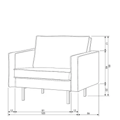Hot Polstersessel Klasvan Wohnzimmer Sessel