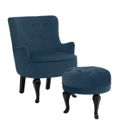 New Polstersessel mit Fußhocker Reneva Wohnzimmer Sessel|Relaxsessel