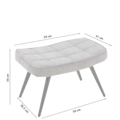 Polstersessel mit Hocker Dalicia Relaxsessel