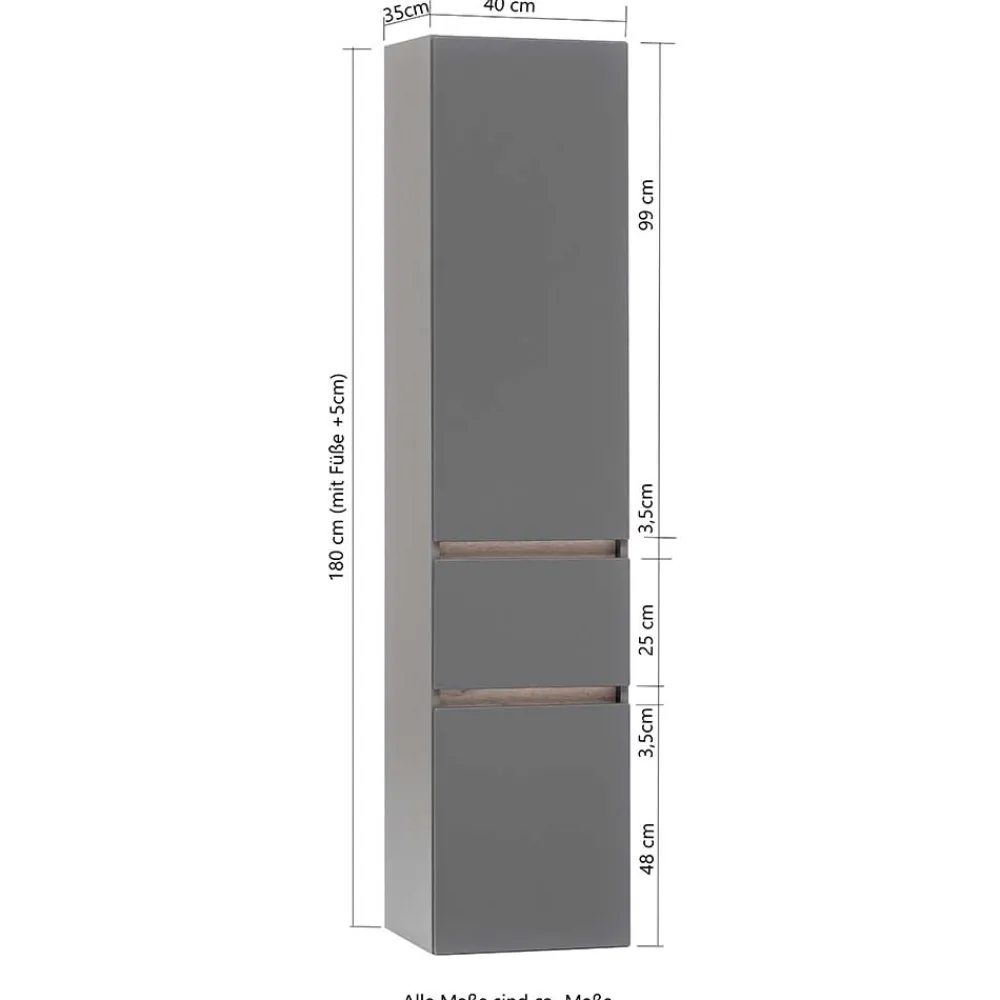 New Premium Badmidischrank Kropenia Bad Hochschränke|Badezimmerschränke