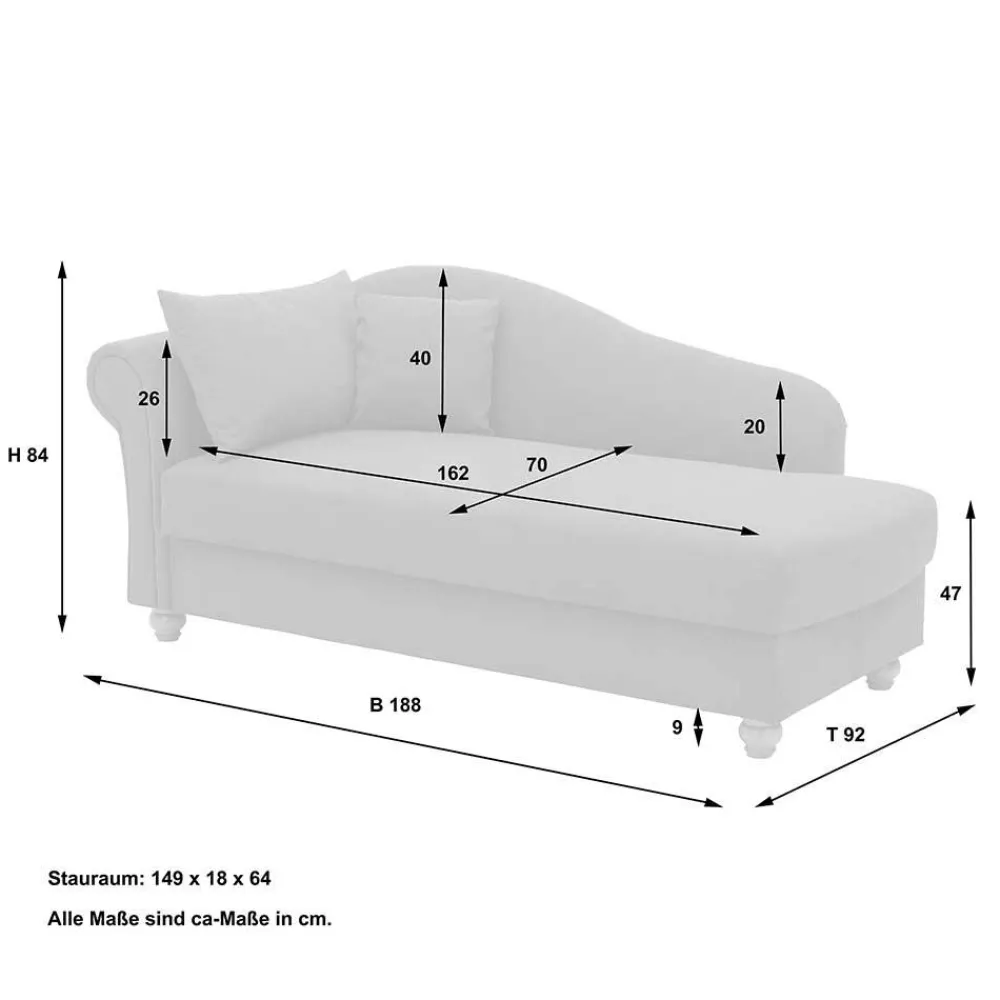 New Recamiere Valnut Liegen