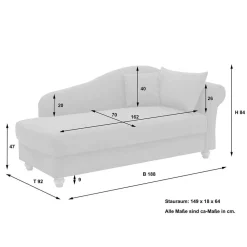 New Recamiere Valnut Liegen