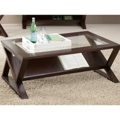 Rechteckiger Salontisch Empire Glastische