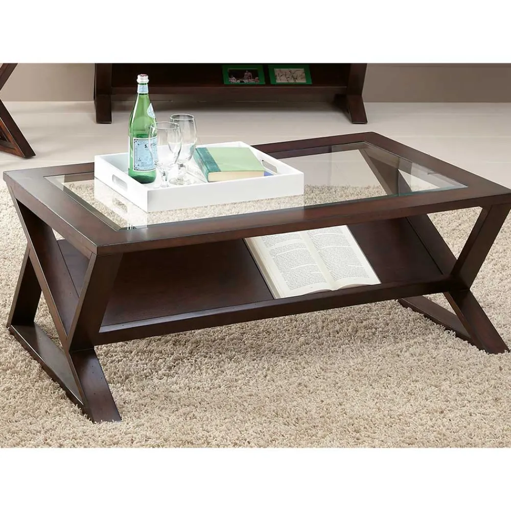 Rechteckiger Salontisch Empire Glastische