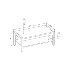 Rechteckiger Sofatisch Foxxy*Pharao24 Discount