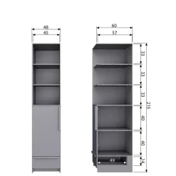 Clearance Regal mit Tür Jemain Drehtürenschränke|Kleiderschränke