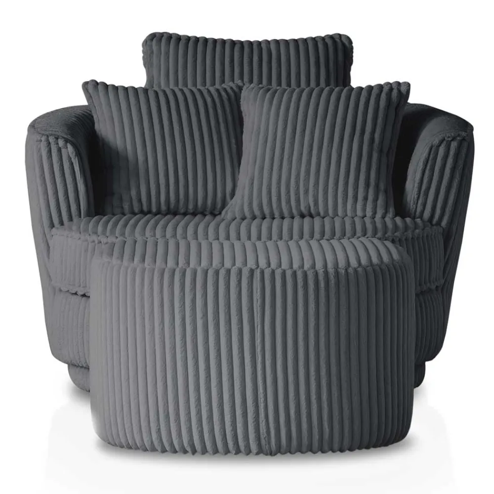 Clearance Retro Drehsessel mit Hocker Tresema Wohnzimmer Sessel|Relaxsessel