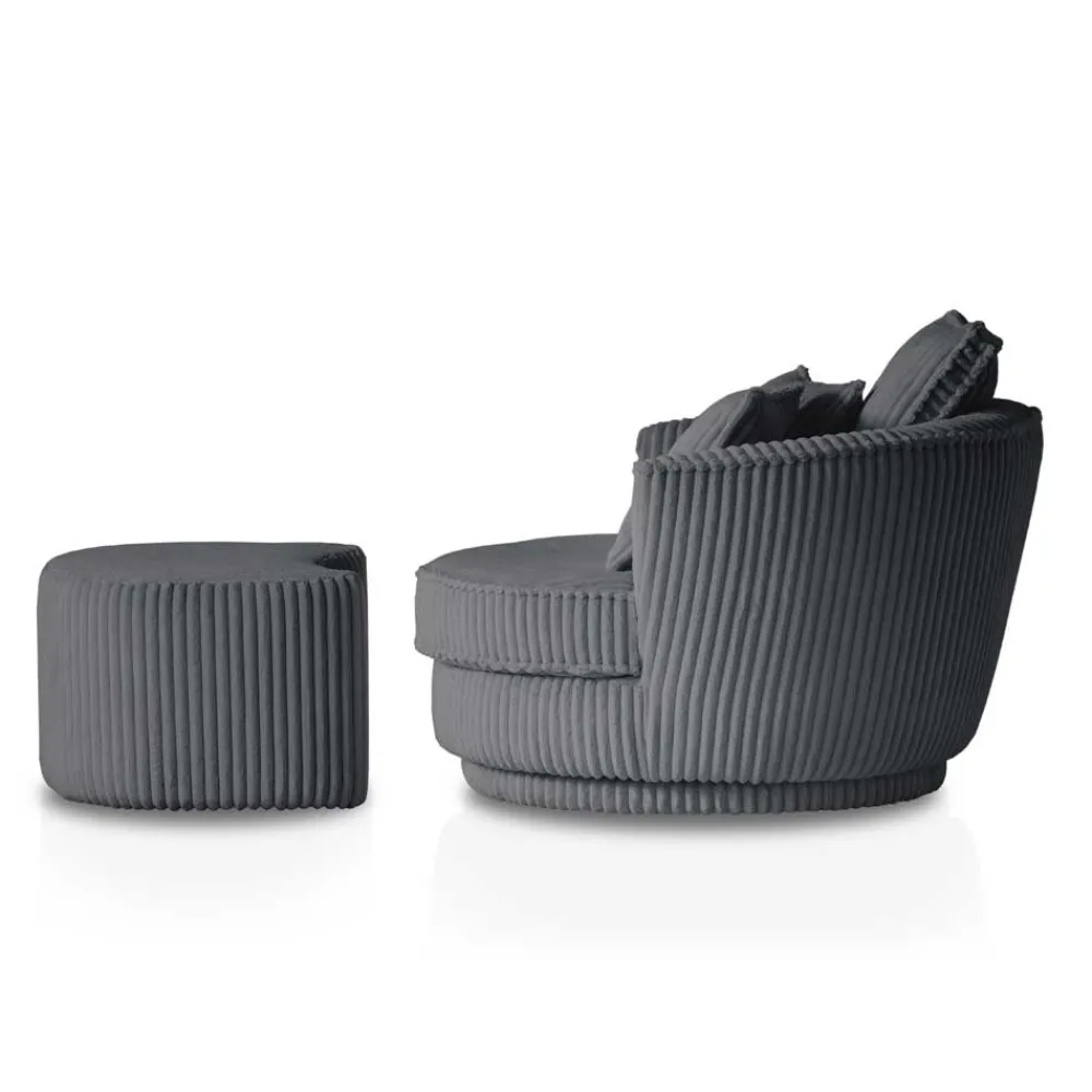 Clearance Retro Drehsessel mit Hocker Tresema Wohnzimmer Sessel|Relaxsessel