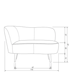 Discount Retro Stil Lounge Sofa Akstinio Einzelsofa