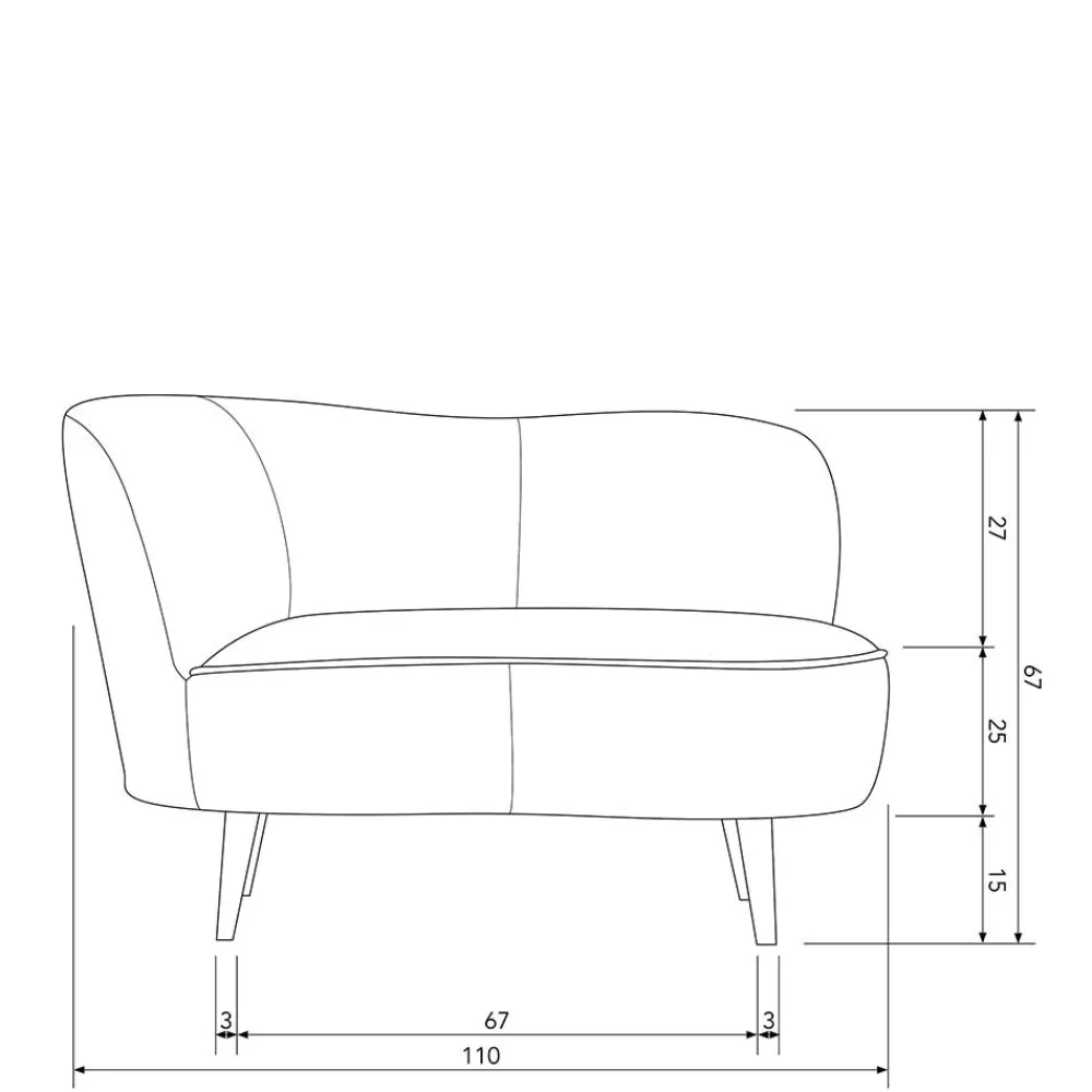 Discount Retro Stil Lounge Sofa Akstinio Einzelsofa