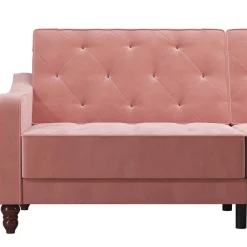 Discount Rosa Klappsofa Clienta Polstermöbel|3 Sitzer Sofa
