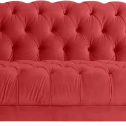 Best Rotes Zweier Sofa Akper Wohnzimmercouch|2 Sitzer Sofa