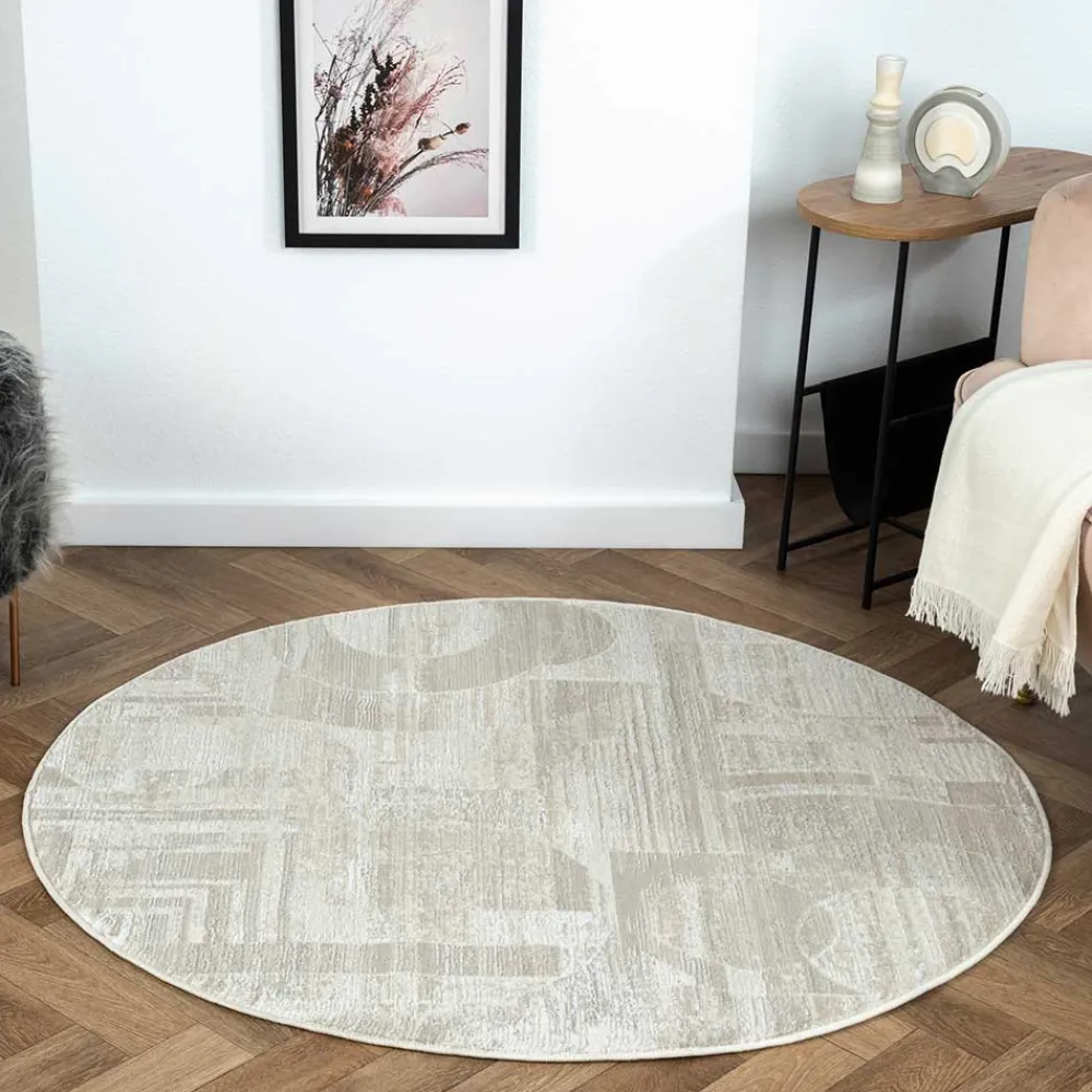 Runder Kurzflor Teppich Calcalero*Pharao24 Clearance