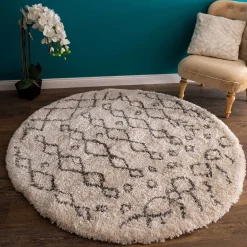 Clearance Runder Teppich mit Muster Quelina Teppiche