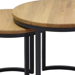 New Rundes Tisch Set Mikolos Wohnzimmertisch|Massivholztische