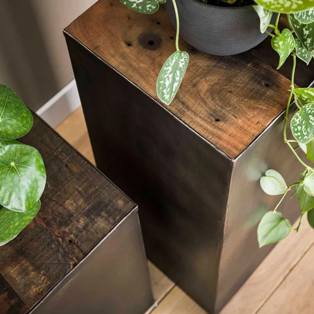 New Rustikale Blumensäule Vasteca Wohnzimmertisch|Beistelltische