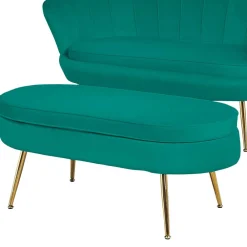 Samt Sitzhocker Belania*Pharao24 New