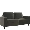 Discount Samt Sofa grau Alfons 3 Sitzer Sofa