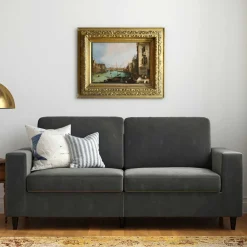 Discount Samt Sofa grau Alfons 3 Sitzer Sofa