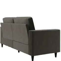 Discount Samt Sofa grau Alfons 3 Sitzer Sofa