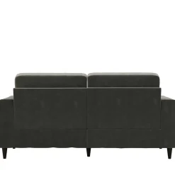 Discount Samt Sofa grau Alfons 3 Sitzer Sofa