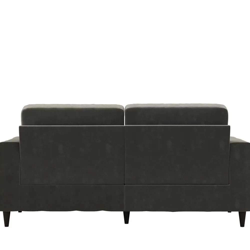 Discount Samt Sofa grau Alfons 3 Sitzer Sofa