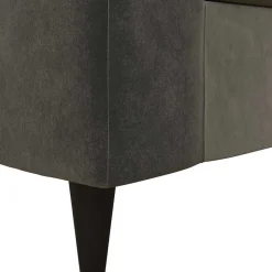 Discount Samt Sofa grau Alfons 3 Sitzer Sofa