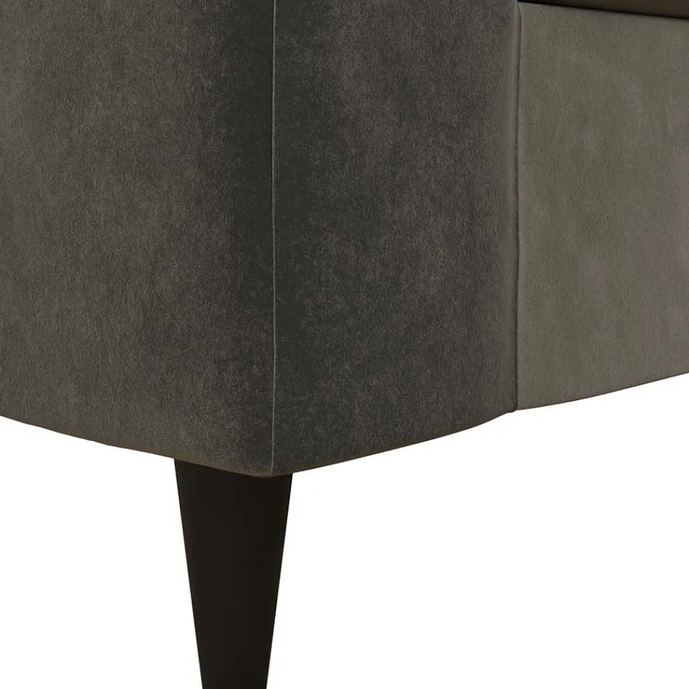 Discount Samt Sofa grau Alfons 3 Sitzer Sofa