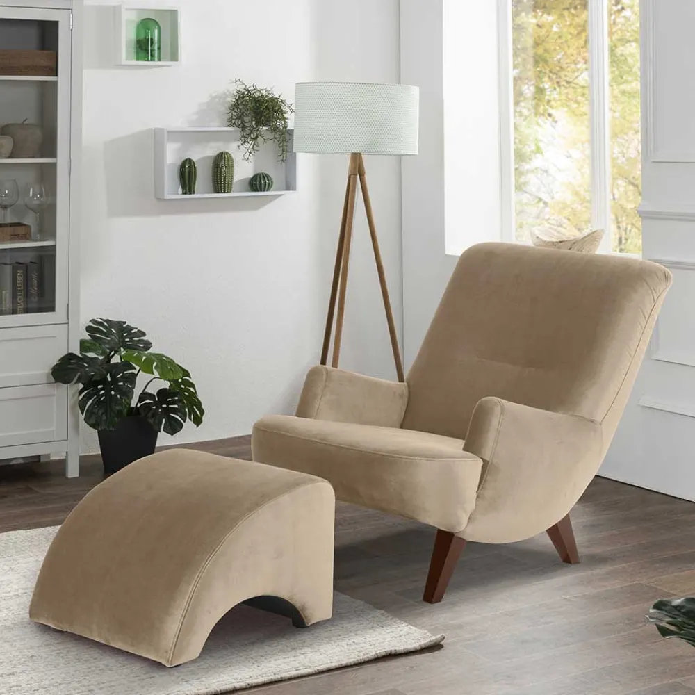 Sale Samtvelours Komfortsessel Euphonia Relaxsessel